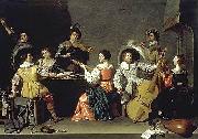 Jan van Bijlert Music society oil painting artist